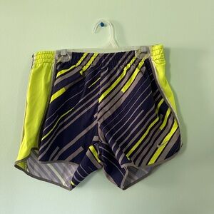 Nike Dri-FIT Neon Green and Navy Athletic Shorts